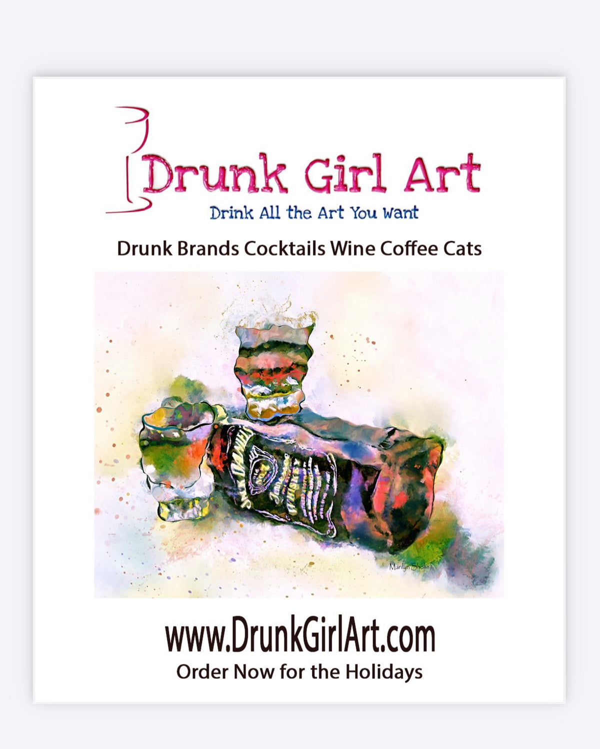 Jack Daniels Whiskey Art-Clearly Had Too Much to Drink