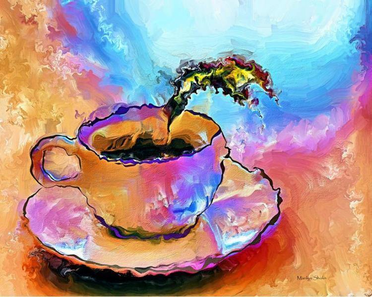 Coffee - Drunk Girl Art