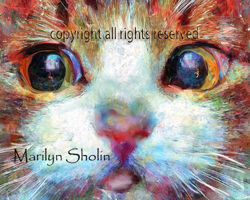 Drunk Girl Cat Art:  We Help Rescue Cats - Drunk Girl Art