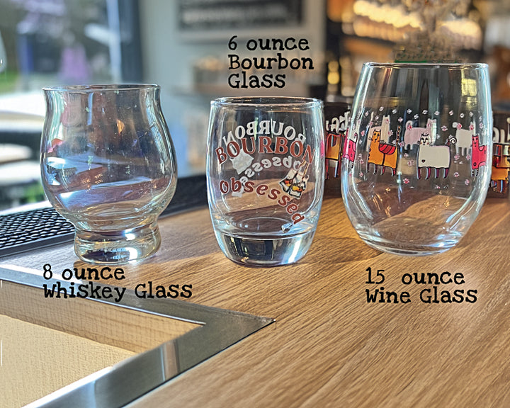 BOURBON OBSESSED Whiskey Glasses