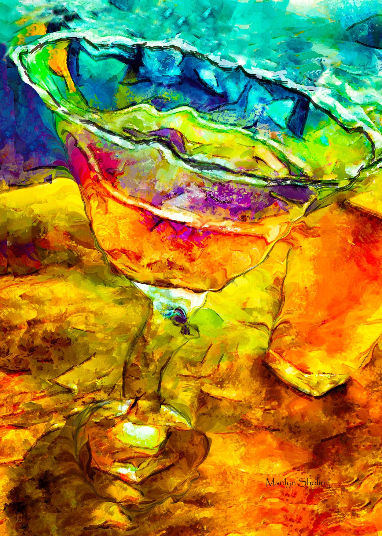 Have Another Cocktail Wall Art - Drunk Girl Art