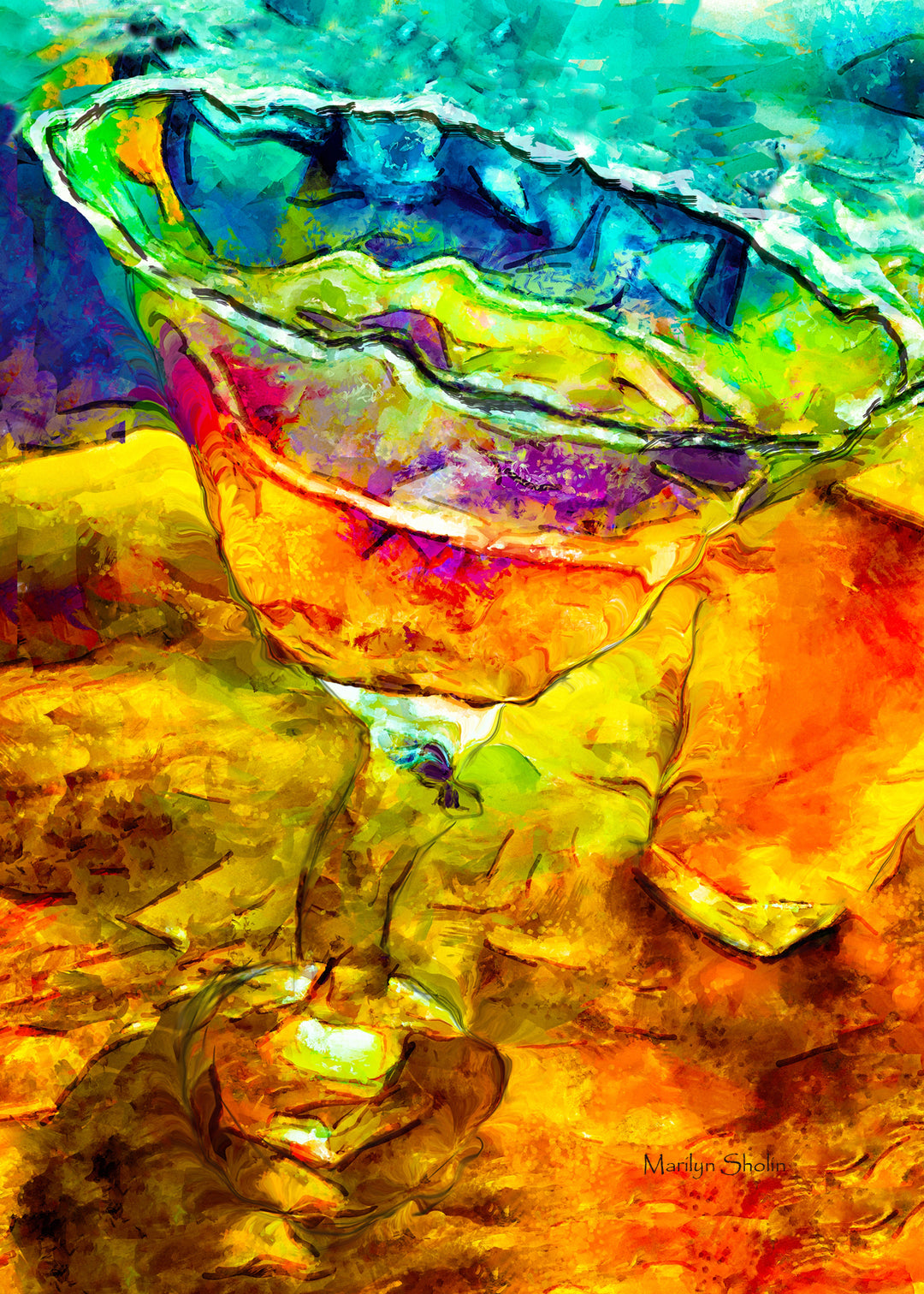 Have Another Cocktail Wall Art - Drunk Girl Art