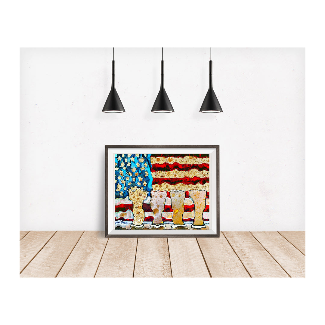 In Beer We Trust - Drunk Girl Art