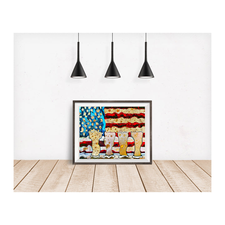 In Beer We Trust - Drunk Girl Art