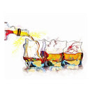 Triple Shot Wall Decor of Whiskey Scotch Bourbon - Drunk Girl Art