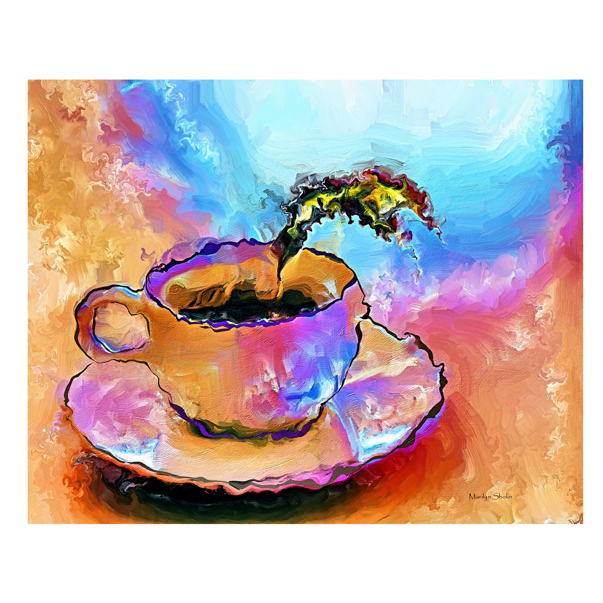 Yes Please Steamy Coffee | Drunk-Girl-Art