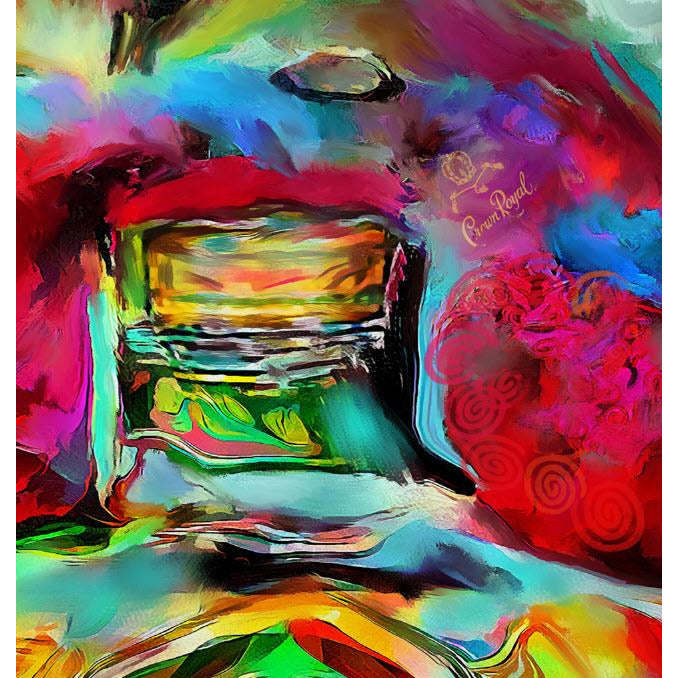 Crown Royal Apple Painting On Metal - Drunk Girl Art