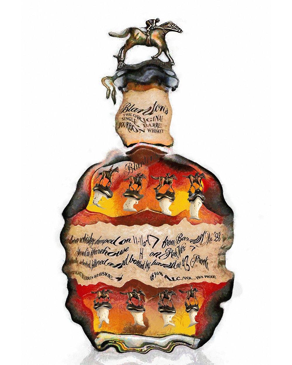 Blanton's The Original Bourbon - Drunk Girl Art