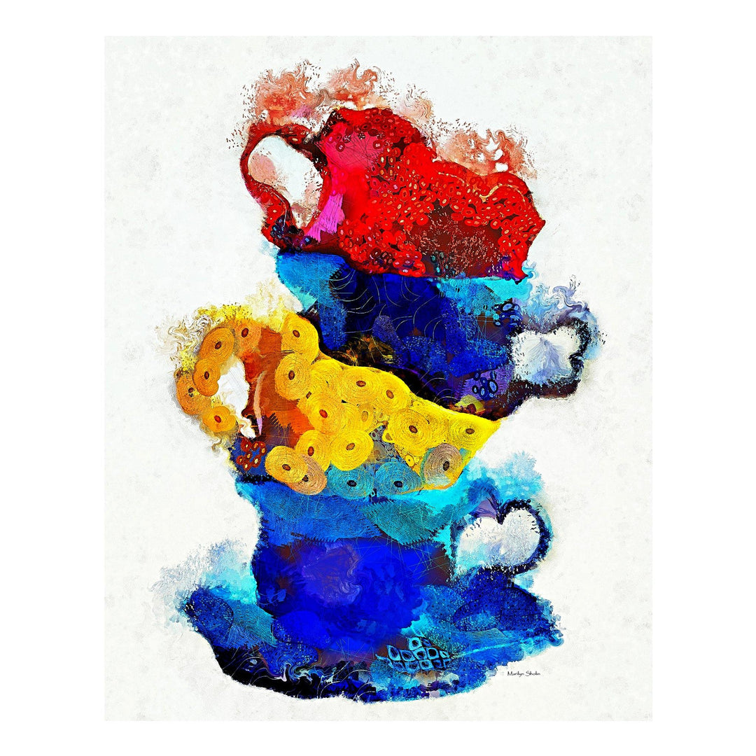 Coffee Cup Stack | Drunk-Girl-Art