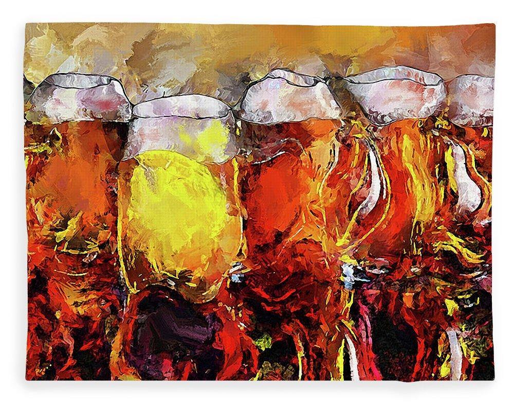 Craft Beer - Blanket - Drunk Girl Art