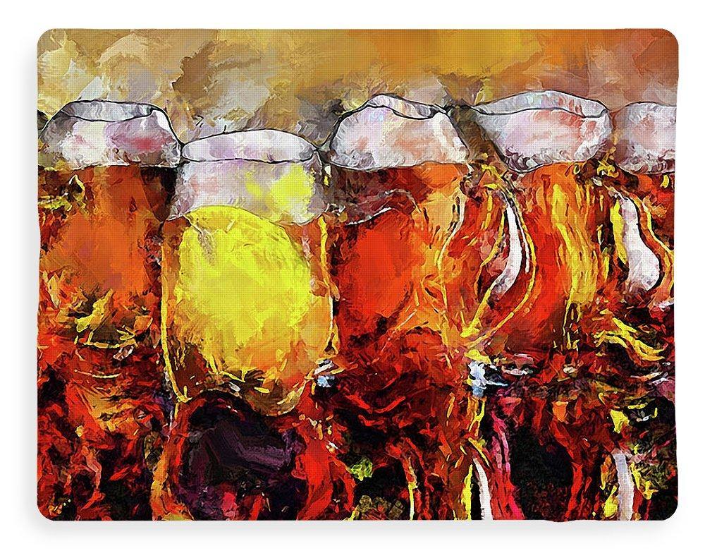 Craft Beer - Blanket - Drunk Girl Art