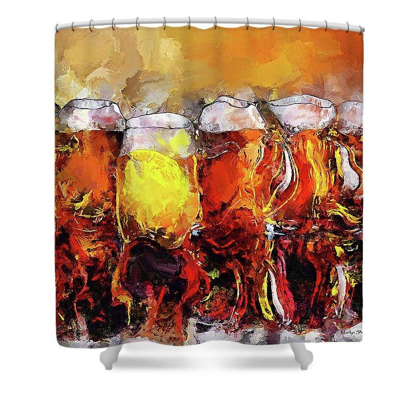 Craft Beer - Shower Curtain - Drunk Girl Art