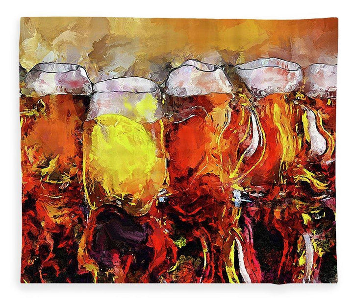 Craft Beer - Blanket - Drunk Girl Art