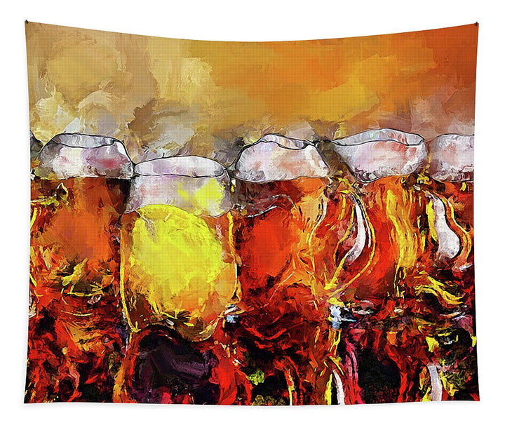 Craft Beer - Tapestry - Drunk Girl Art