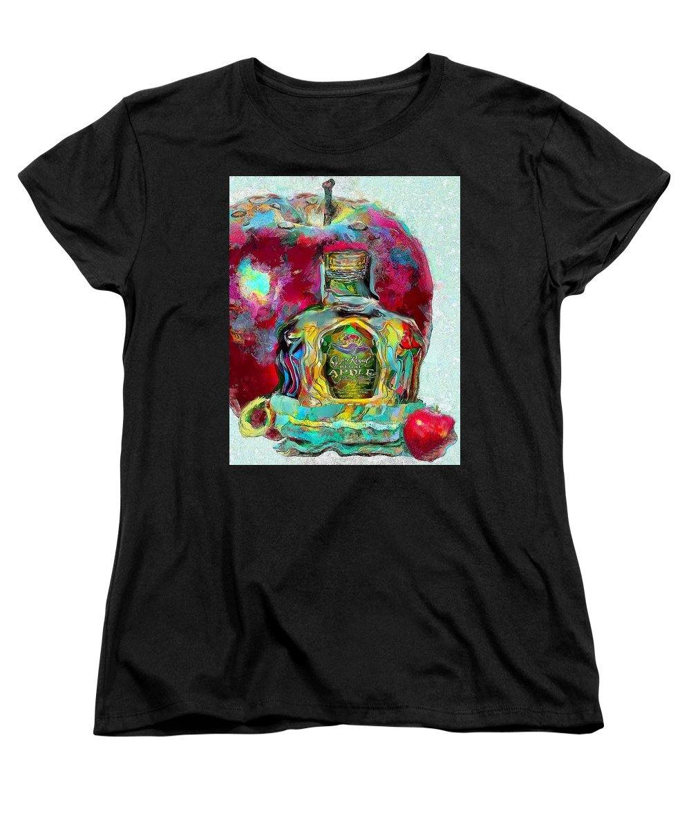 Crown Royal Apple - Women's T-Shirt (Standard Fit) - Drunk Girl Art