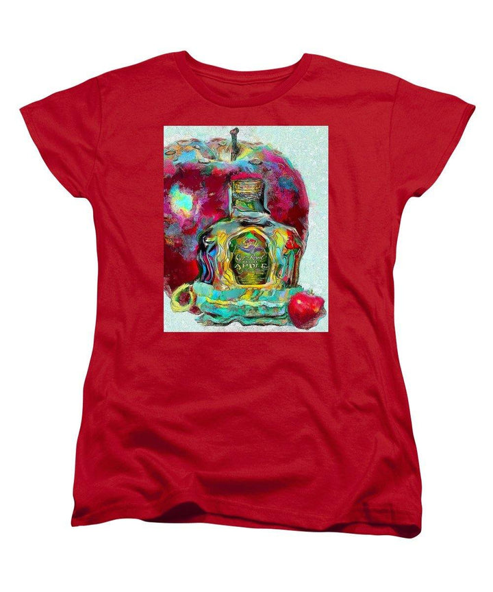 Crown Royal Apple - Women's T-Shirt (Standard Fit) - Drunk Girl Art