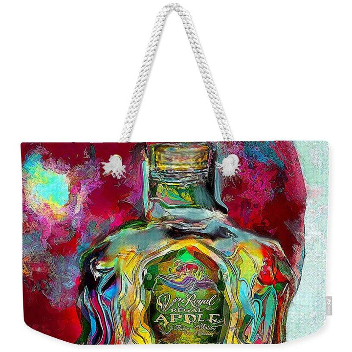 Crown Royal Apple - Weekender Tote Bag - Drunk Girl Art