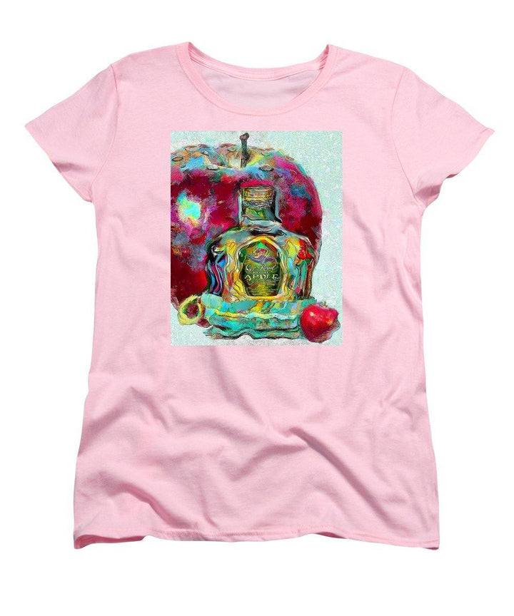 Crown Royal Apple - Women's T-Shirt (Standard Fit) - Drunk Girl Art