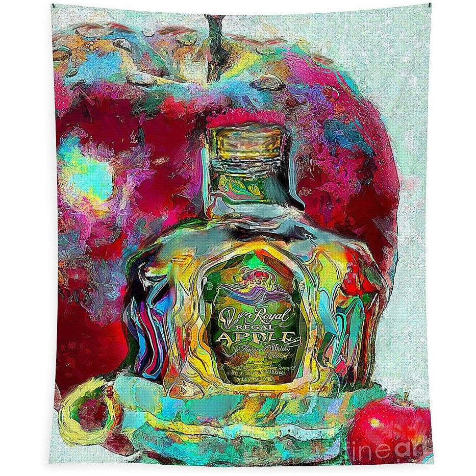 Crown Royal Apple - Tapestry - Drunk Girl Art