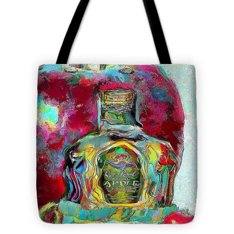 Crown Royal Apple - Tote Bag - Drunk Girl Art