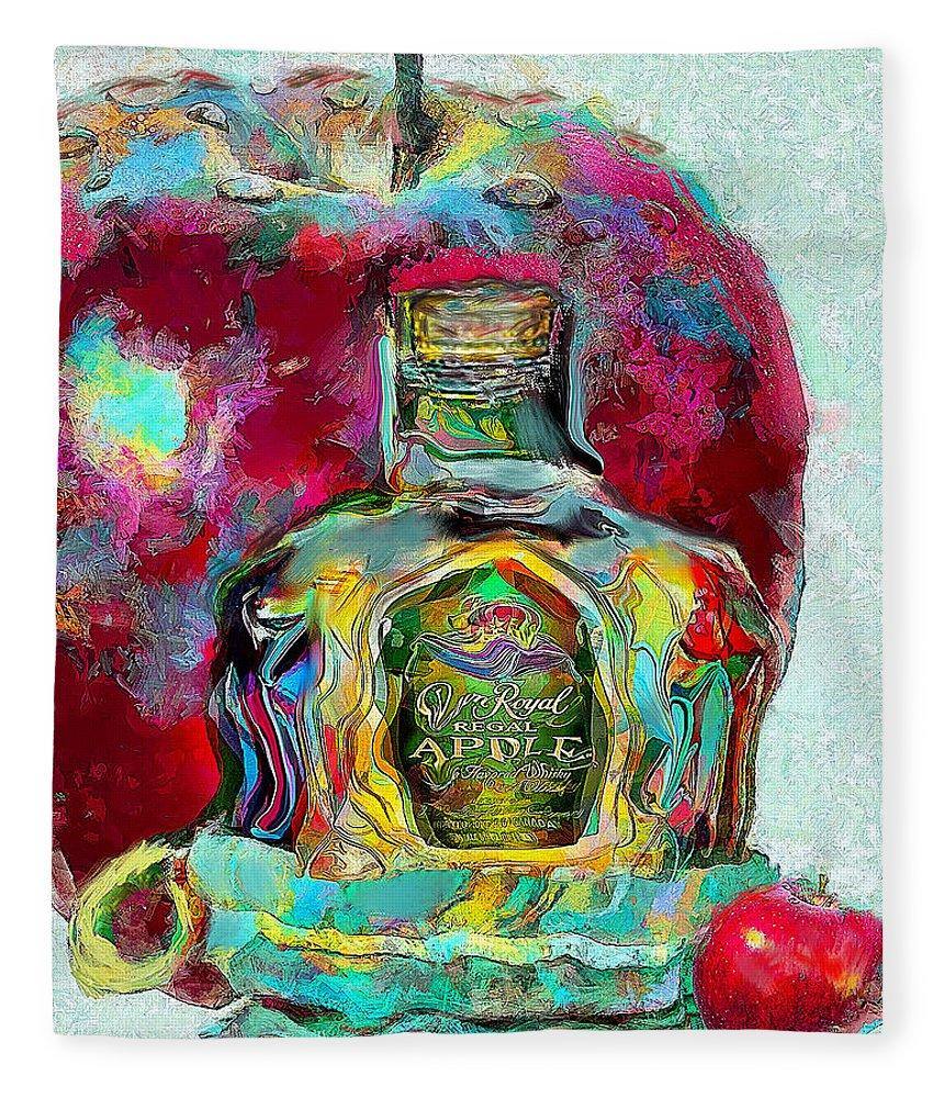 Crown Royal Apple - Blanket - Drunk Girl Art
