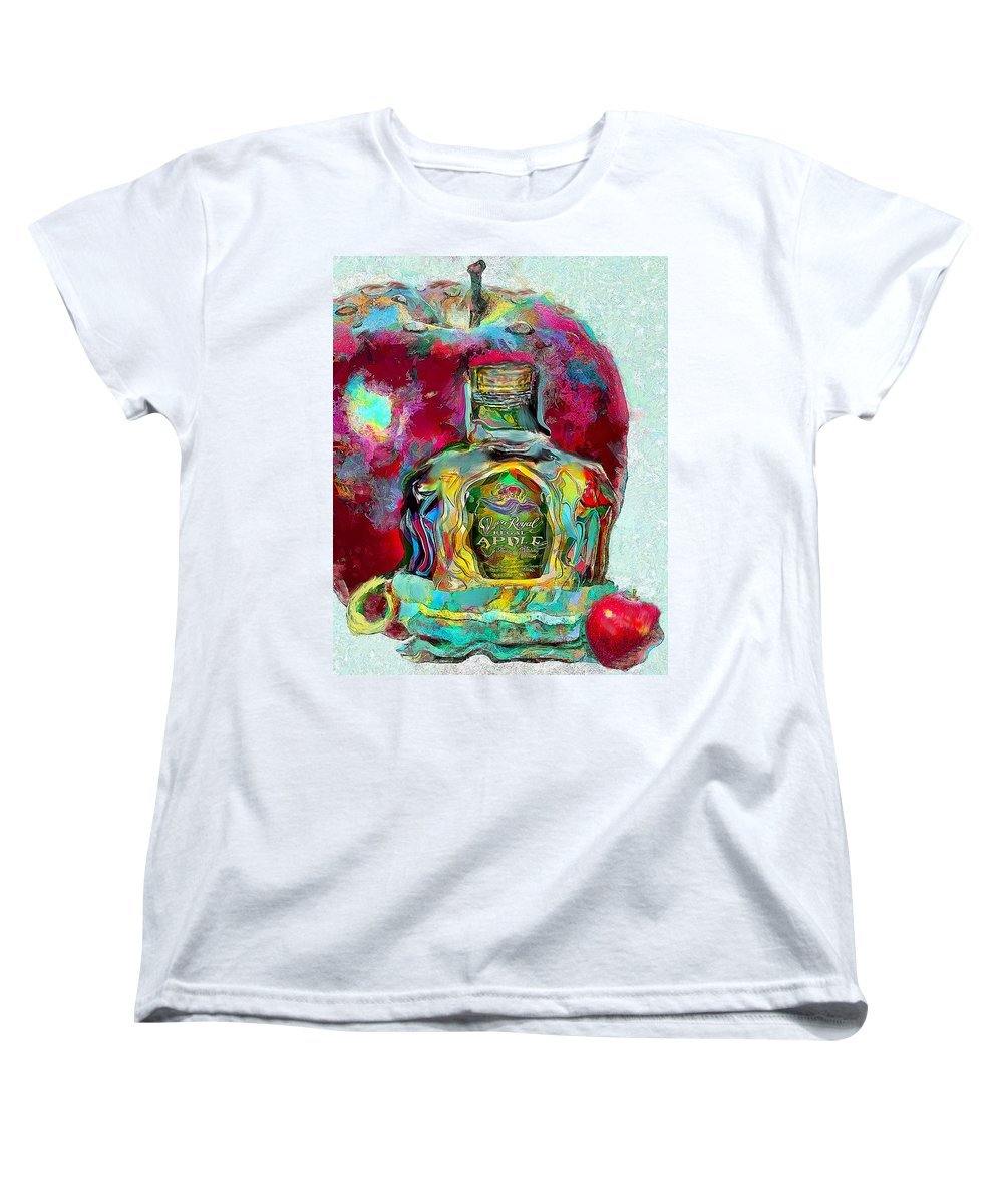 Crown Royal Apple - Women's T-Shirt (Standard Fit) - Drunk Girl Art
