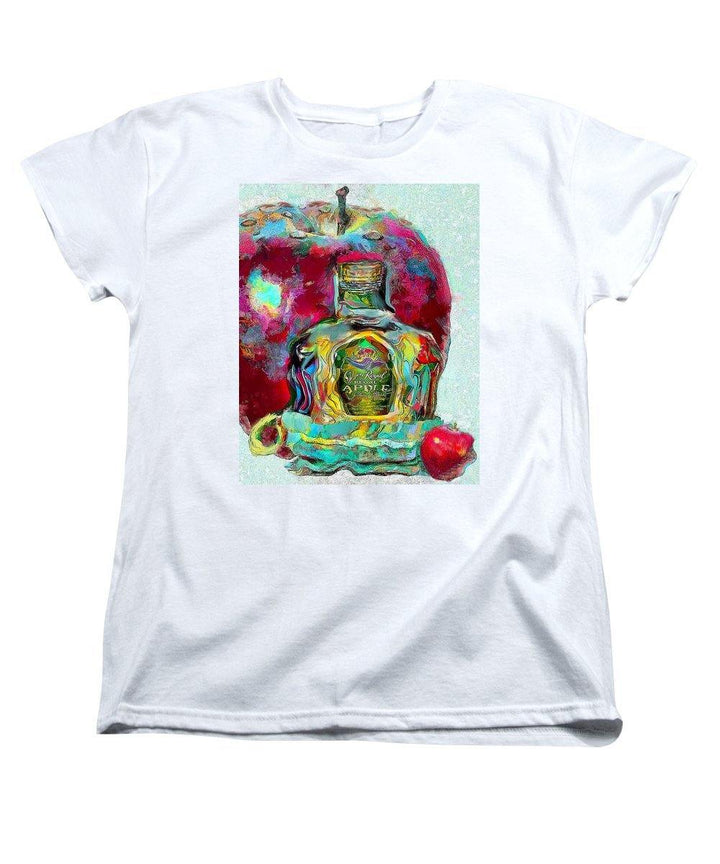 Crown Royal Apple - Women's T-Shirt (Standard Fit) - Drunk Girl Art