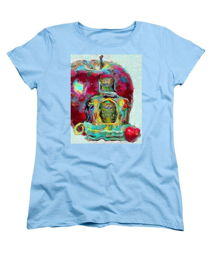 Crown Royal Apple - Women's T-Shirt (Standard Fit) - Drunk Girl Art