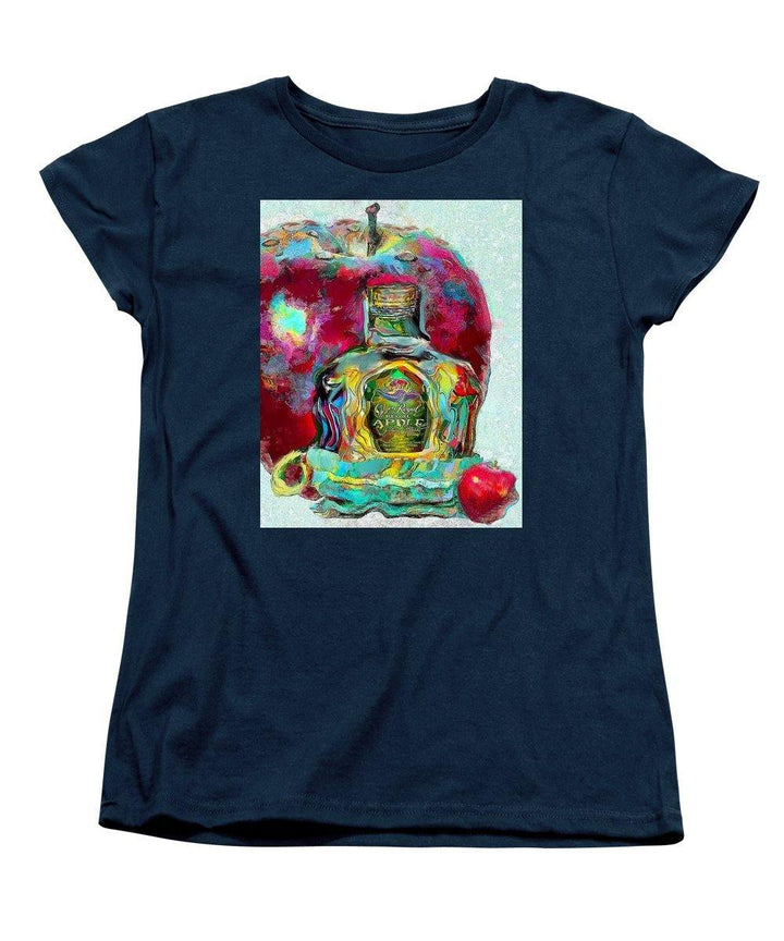 Crown Royal Apple - Women's T-Shirt (Standard Fit) - Drunk Girl Art