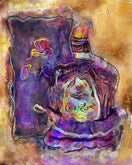 Crown Royal Painting the Original Fine Art Print - Drunk Girl Art