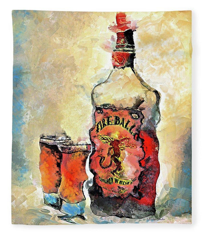 Fireball - Blanket - Drunk Girl Art