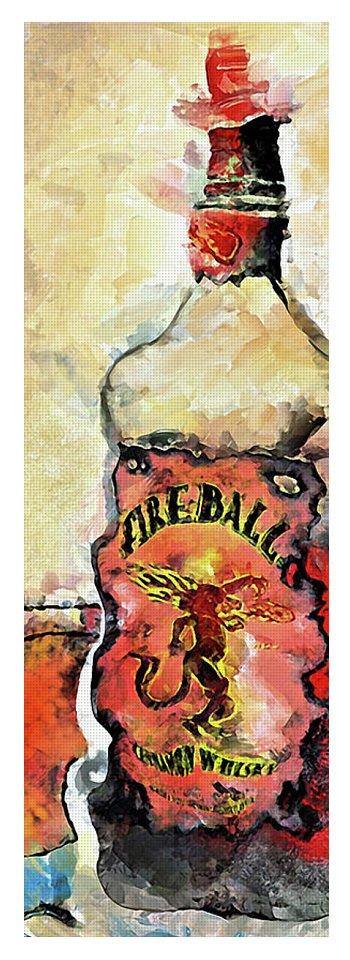 Fireball - Yoga Mat - Drunk Girl Art