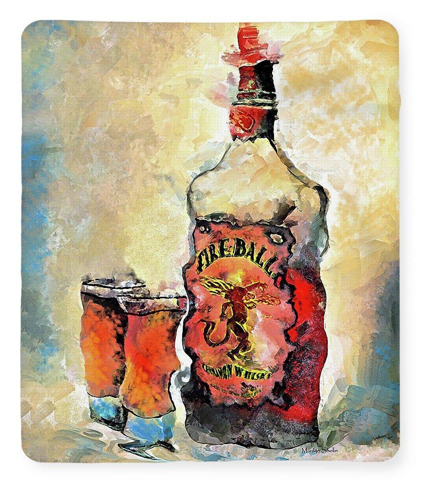 Fireball - Blanket - Drunk Girl Art