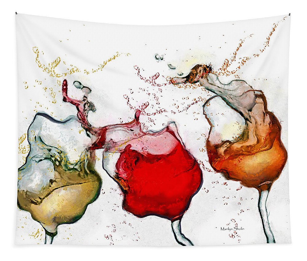 Full Vineyard  - Tapestry - Drunk Girl Art