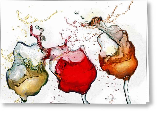 Full Vineyard  - Greeting Card - Drunk Girl Art