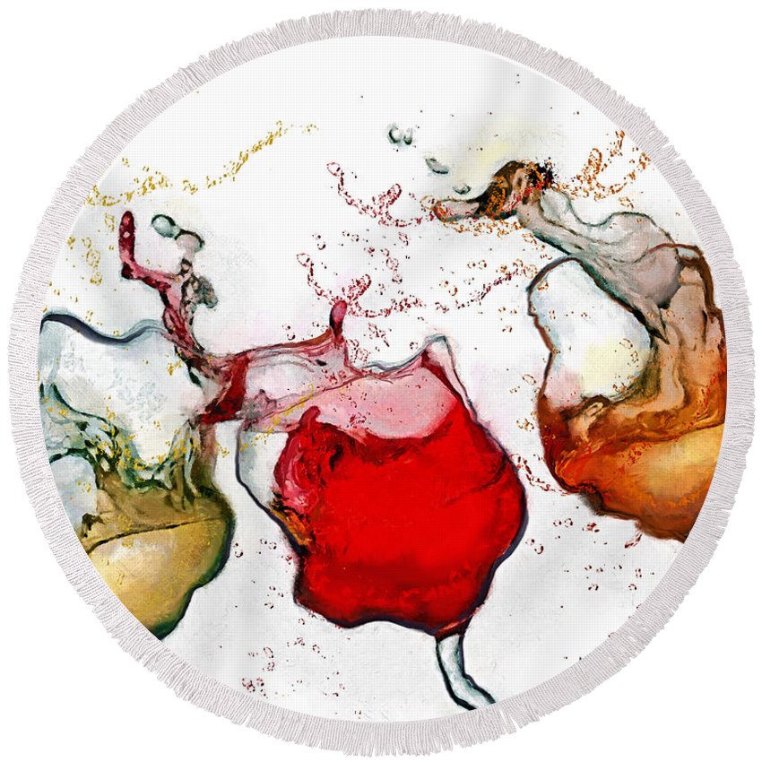 Full Vineyard  - Round Beach Towel | Drunk-Girl-Art