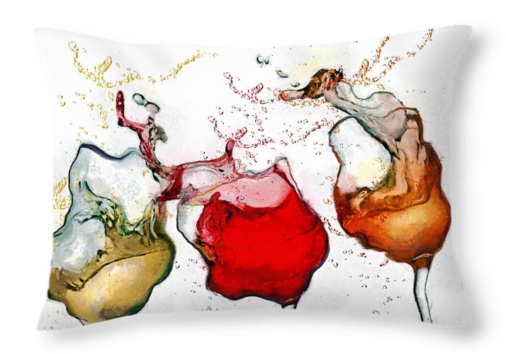 Full Vineyard  - Throw Pillow - Drunk Girl Art
