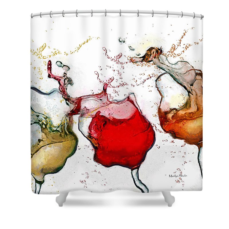 Full Vineyard  - Shower Curtain - Drunk Girl Art