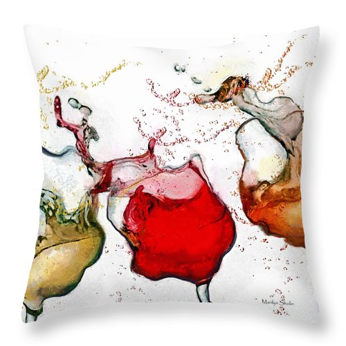 Full Vineyard  - Throw Pillow - Drunk Girl Art
