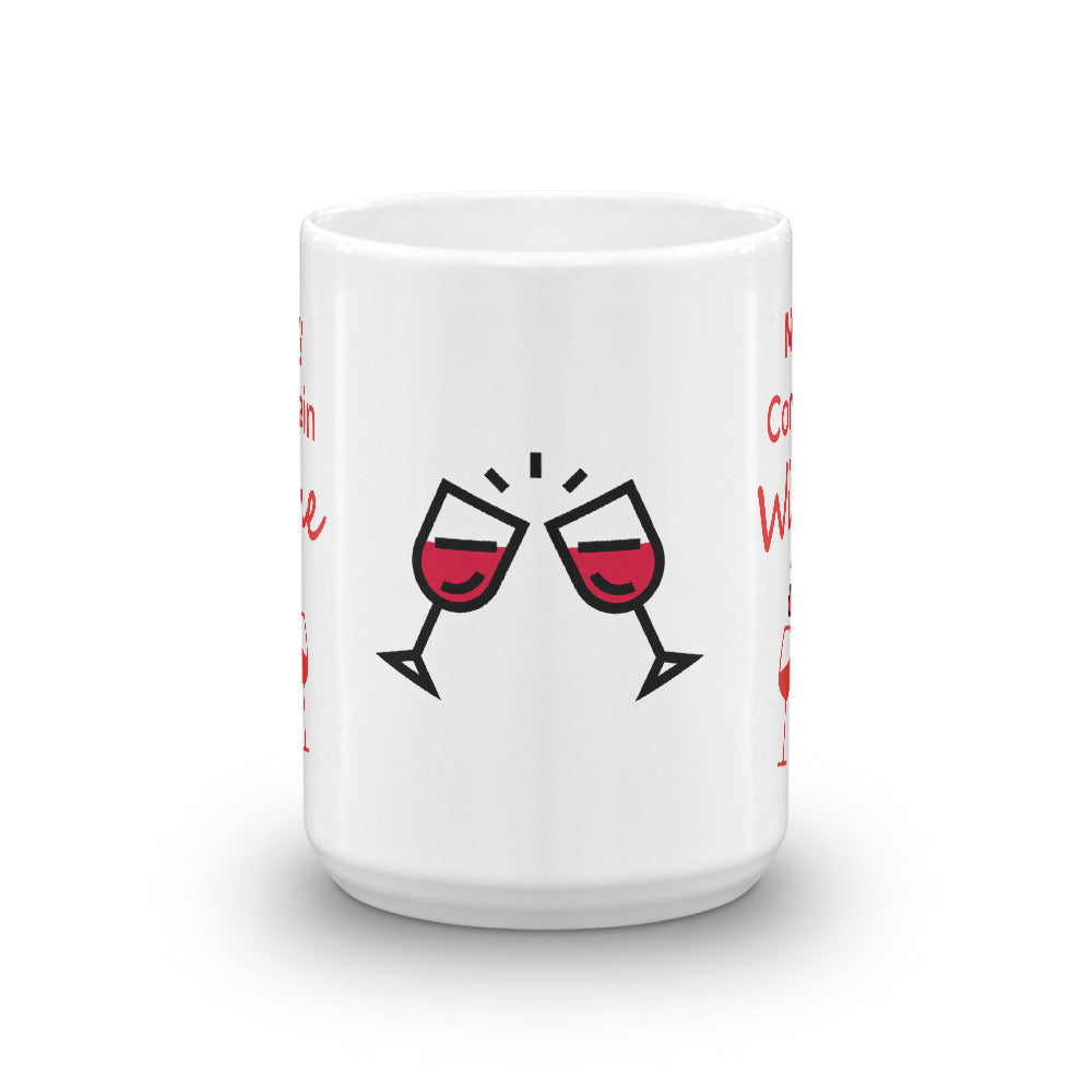 May Contain Wine with Cute Wine Glasses - Drunk Girl Art