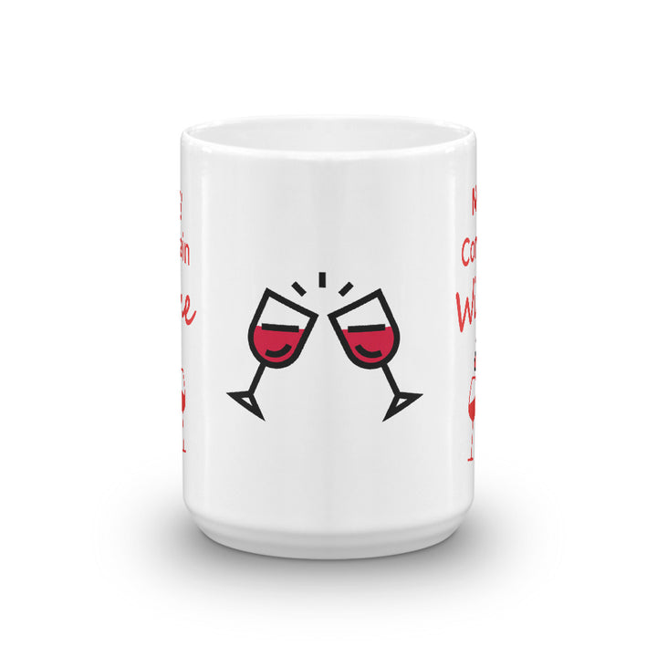 May Contain Wine with Cute Wine Glasses - Drunk Girl Art
