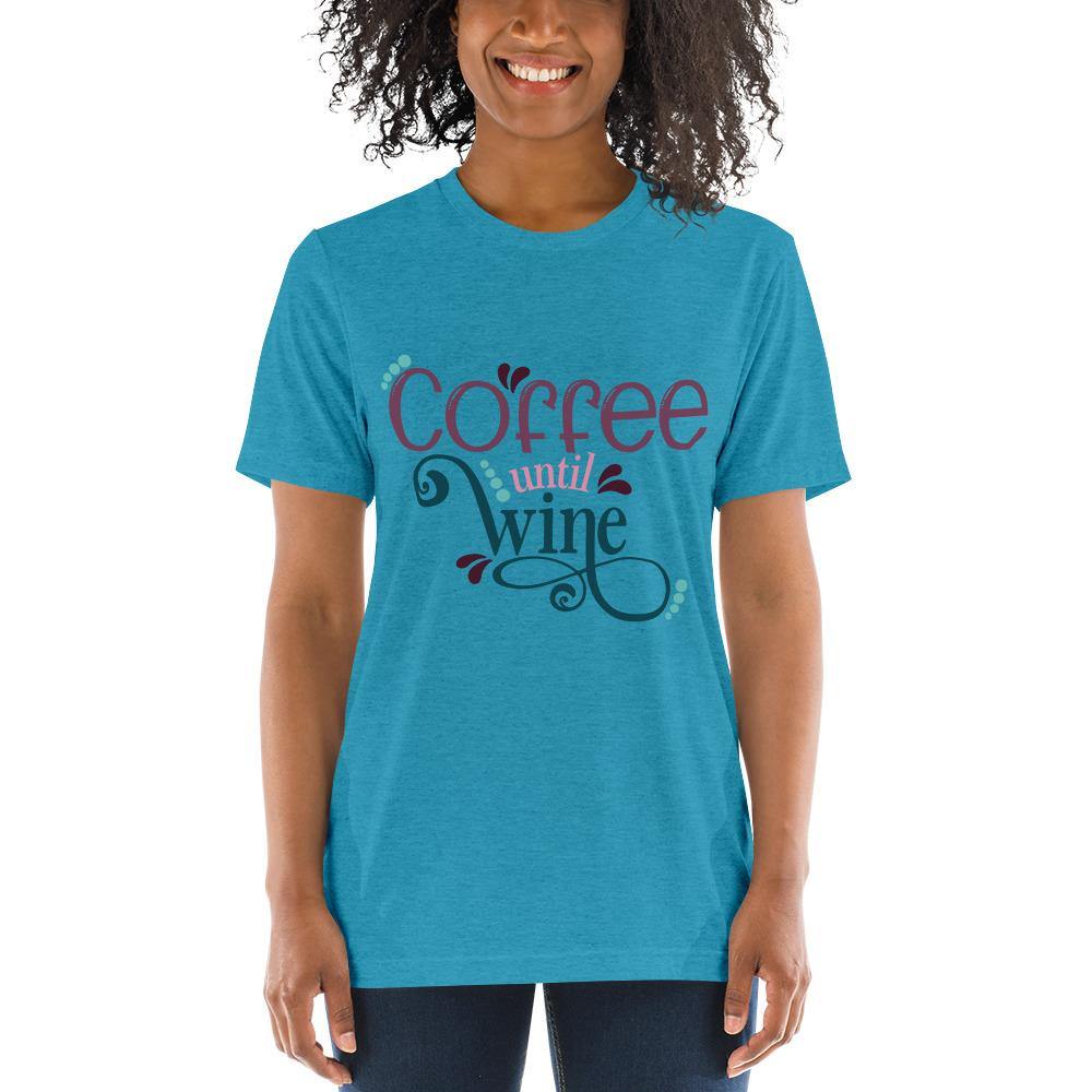 Coffee Before Wine Soft Tshirt - Drunk Girl Art