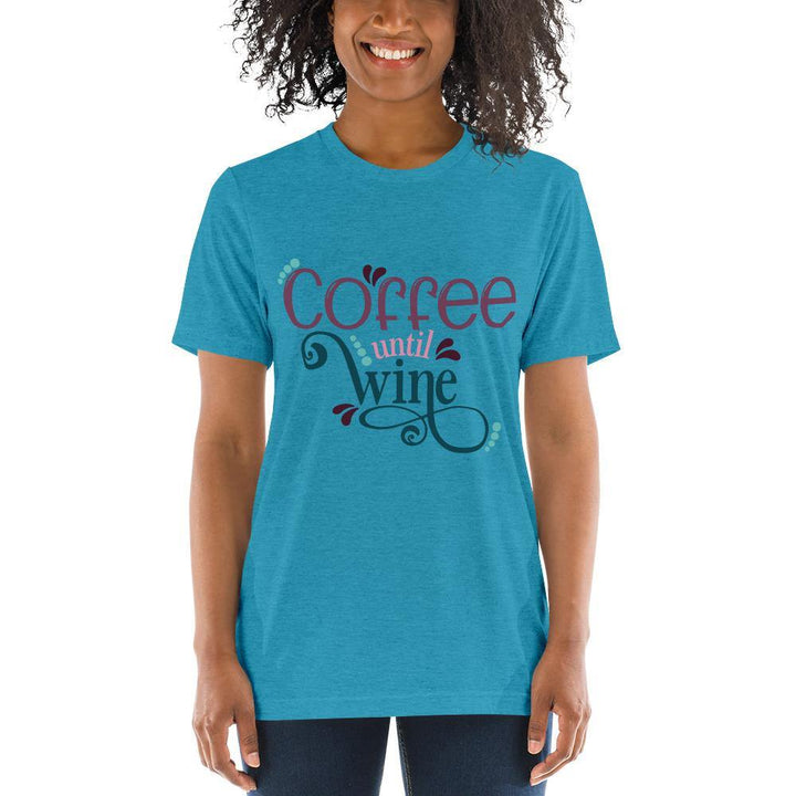 Coffee Before Wine Soft Tshirt - Drunk Girl Art