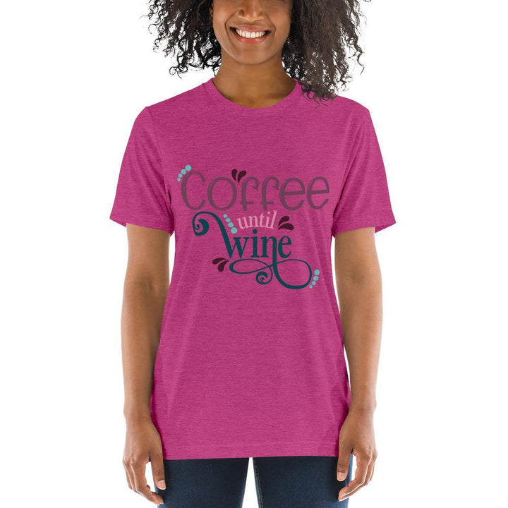 Coffee Before Wine Soft Tshirt - Drunk Girl Art