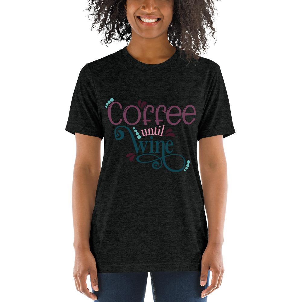 Coffee Before Wine Soft Tshirt - Drunk Girl Art