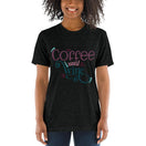 Coffee Before Wine Soft Tshirt - Drunk Girl Art
