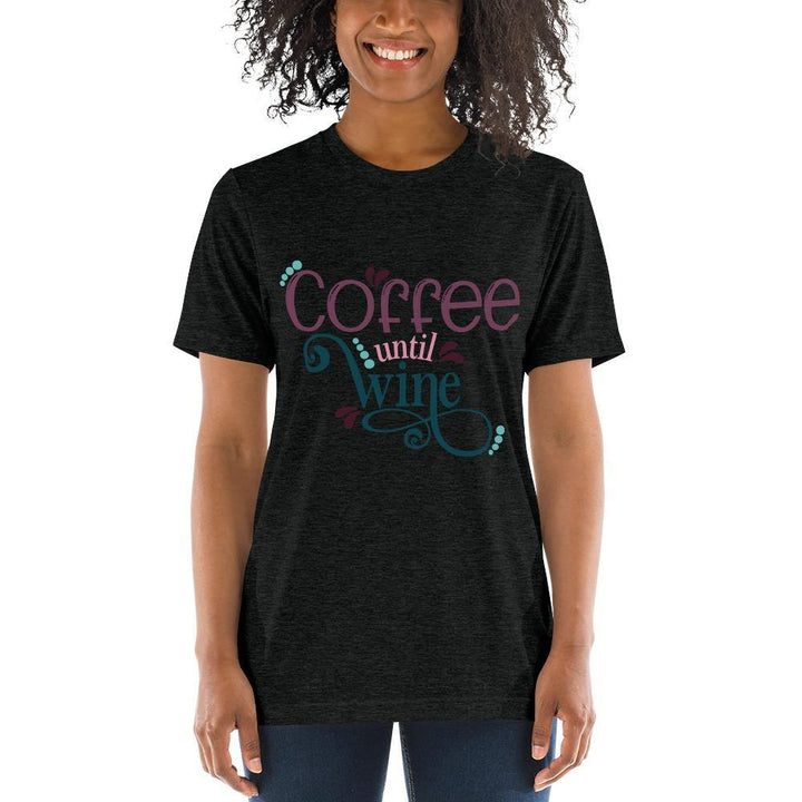 Coffee Before Wine Soft Tshirt - Drunk Girl Art