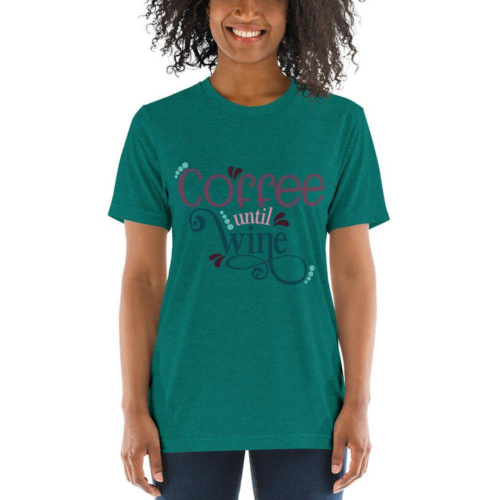 Coffee Before Wine Soft Tshirt - Drunk Girl Art