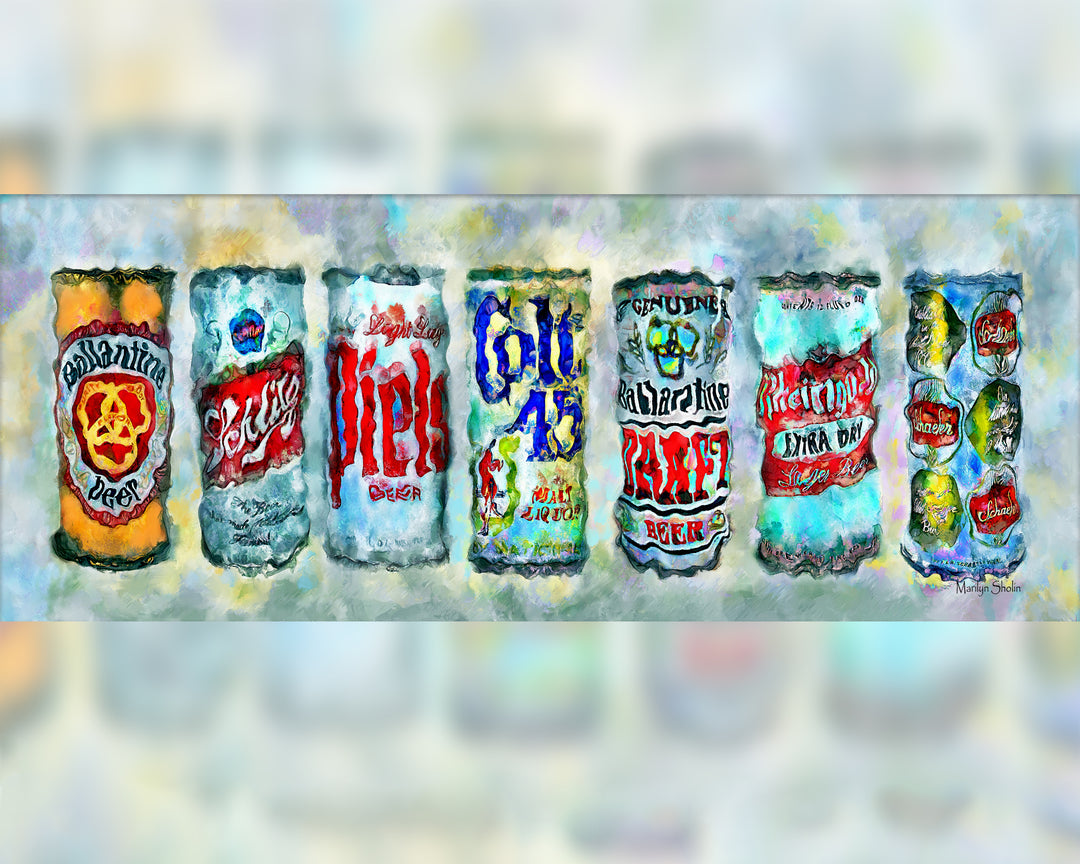 Old School Brewskis - Drunk Girl Art