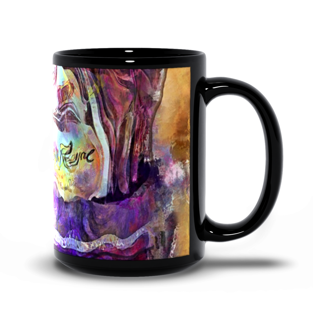 Crown Royal Black Large 15oz Mug - Drunk Girl Art